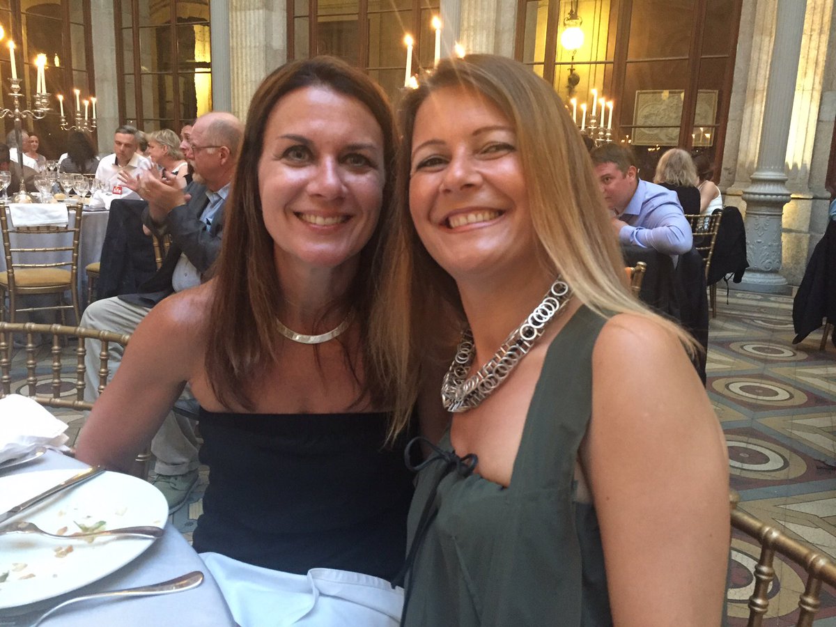 NobleSeitz's tweet photo. #Ecsite2017 Gala at Palacio da Bolsa #Museums @ExhibitsDev friends from France, Turkey, Canada &amp; Portugal dining in the name of science https://t.co/czU5em3XlG