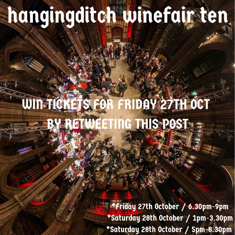 hangingditch's tweet photo. *WIN 2 TICKETS TO HANGINGDITCH WINEFAIR TEN*
RT to win tix to the Fri 27th October session at #hdwf10 Winner chosen at random 10pm tomorrow! https://t.co/DlnHIHWVbh