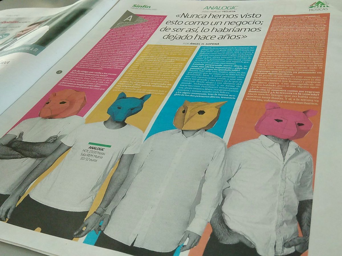 Además, también en el #Sinfín de <a href="/diariolaopinion/">La Opinión de Murcia</a>, entrevista con <a href="/Analogictheband/">ANALOGIC</a> por su regreso. También en: laopiniondemurcia.es