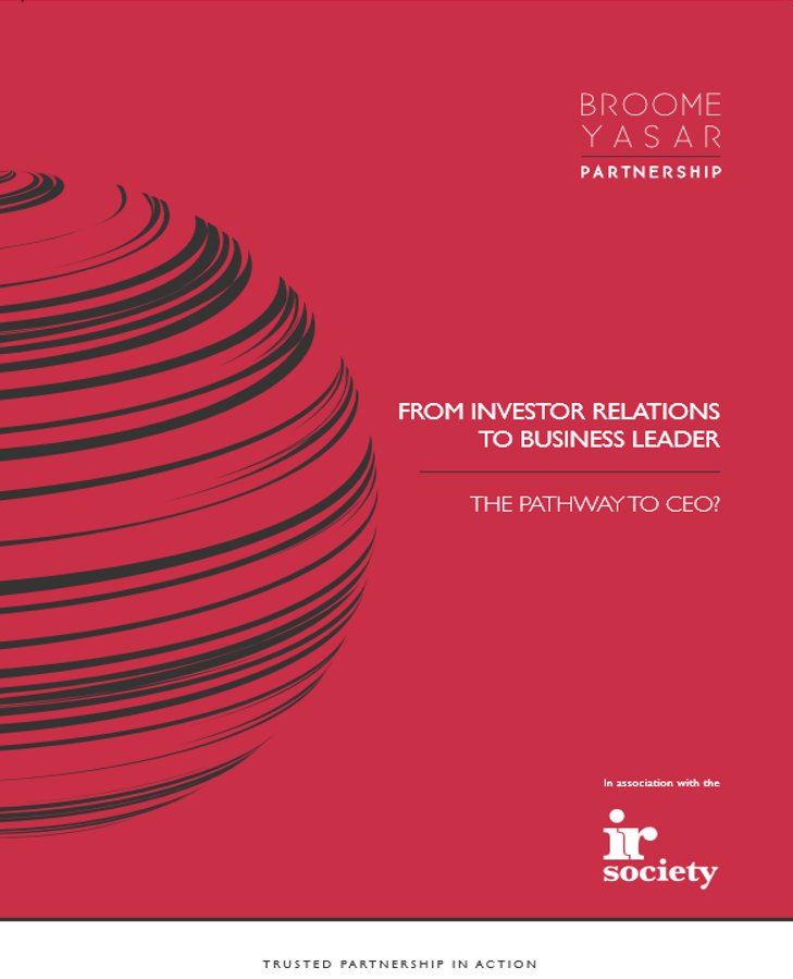We're launching our ground-breaking industry report, From IR to Biz Leader–The Pathway to CEO? at the #IRConf2017.  lnkd.in/dgFywtT