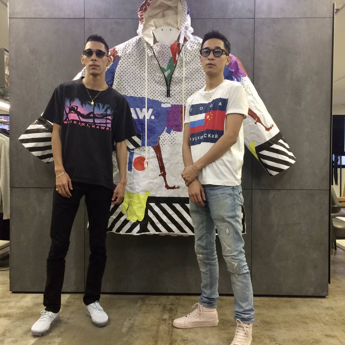 G Star Raw Japan Kandytownのyoung Jujuさんとio さんに秋冬の展示会にお越しいただきました Kandytown Youngjuju Io