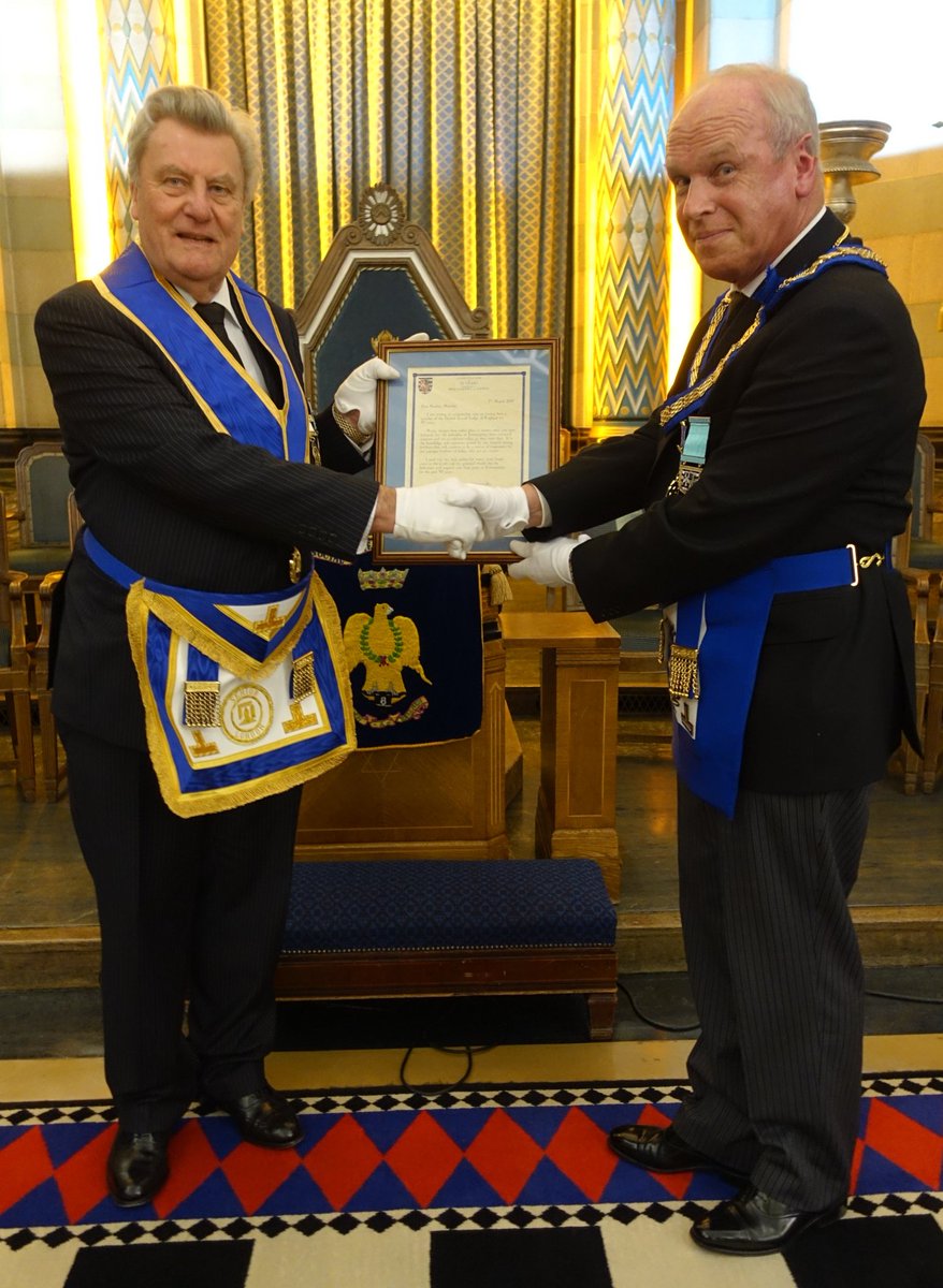 RIP W.Bro Richard Moreby SLGR receiving his 50 year certificate in March 2015, he will be missed by all