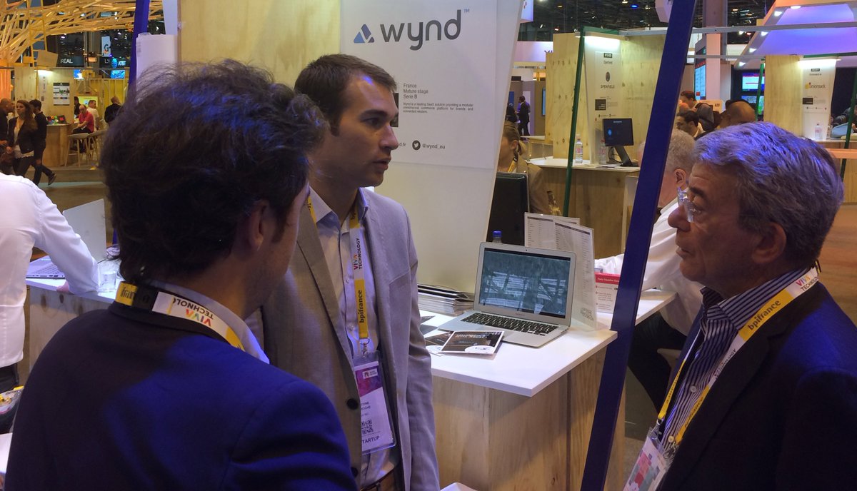 SodexoGroup's tweet photo. Michel Landel tours #VivaTech this morning and stops to discuss the future of #QualityOfLife services with Sodexo's #startup partners https://t.co/jKvRJwcwyl