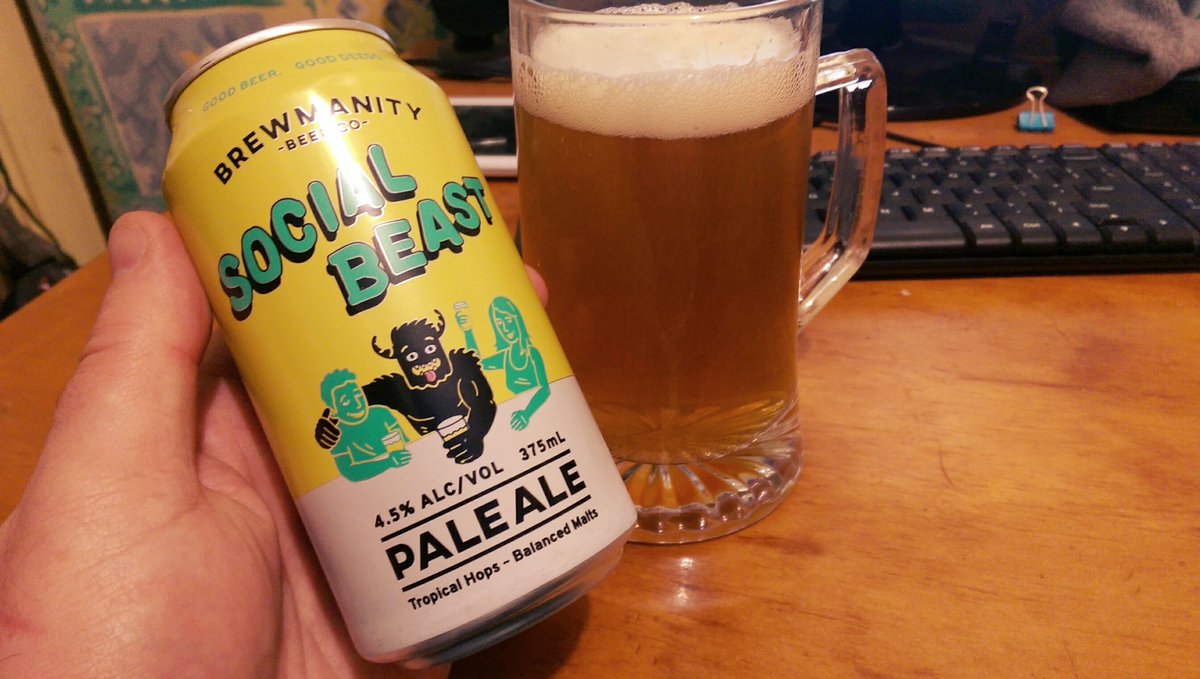 New one for #PaleAleFriday. @brewmanityau Social Beast. Hitting the spot just right.