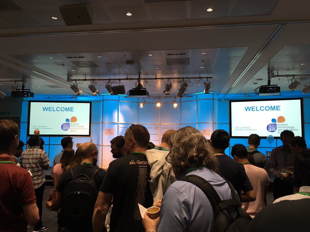 ShannonKeegan's tweet photo. The start of the 6th  #lontechunconf @thomsonreuters! #LTW #TRDevelopers https://t.co/pmiGkFnMYN