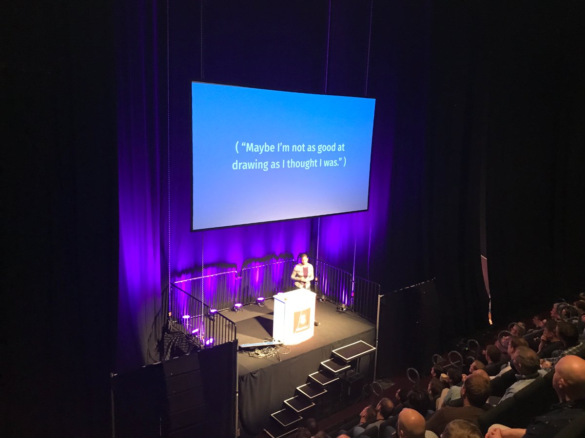 Made it to <a href="/denisejacobs/">Denise Jacobs</a> talking about banishing your inner critic. #ndcoslo