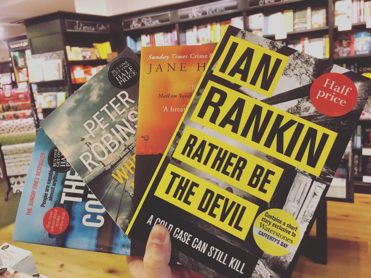 WaterstonesCC's tweet photo. It would be a CRIME to miss out on some of our amazing summer reads! 🤣📚 #waterstones #badbooksellerjokes #newbooks https://t.co/jlnQuyWTLp