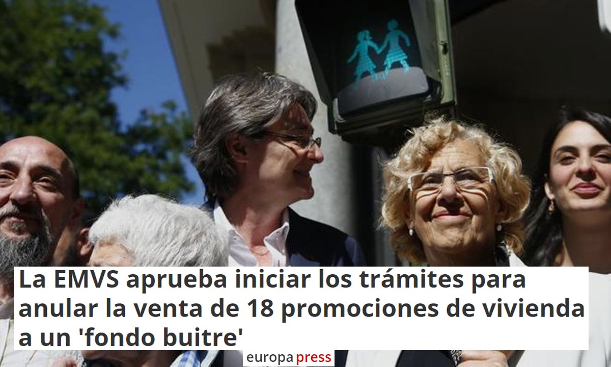 1860 viviendas que se vendieron a fondos buitre con el PP pueden ser recuperadas gracias a un Ayto responsable que gobierna para la gente.