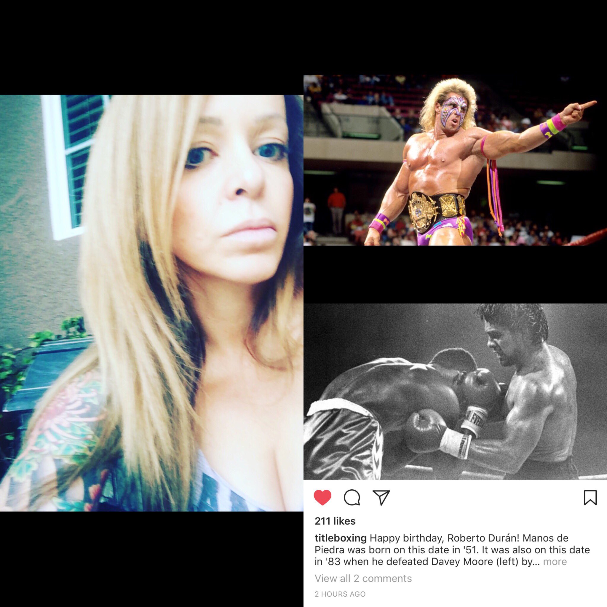 Happy birthday my love and The ultimate warrior and Roberto Duran 