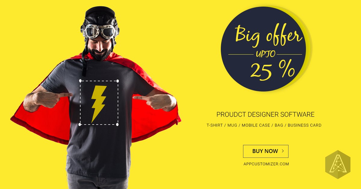 appcustomizer's tweet image. Limited Time Offer: 25% off on all #AppCustomizer #ProductDesignerTool. Grab it before it ends. goo.gl/Si6cIG