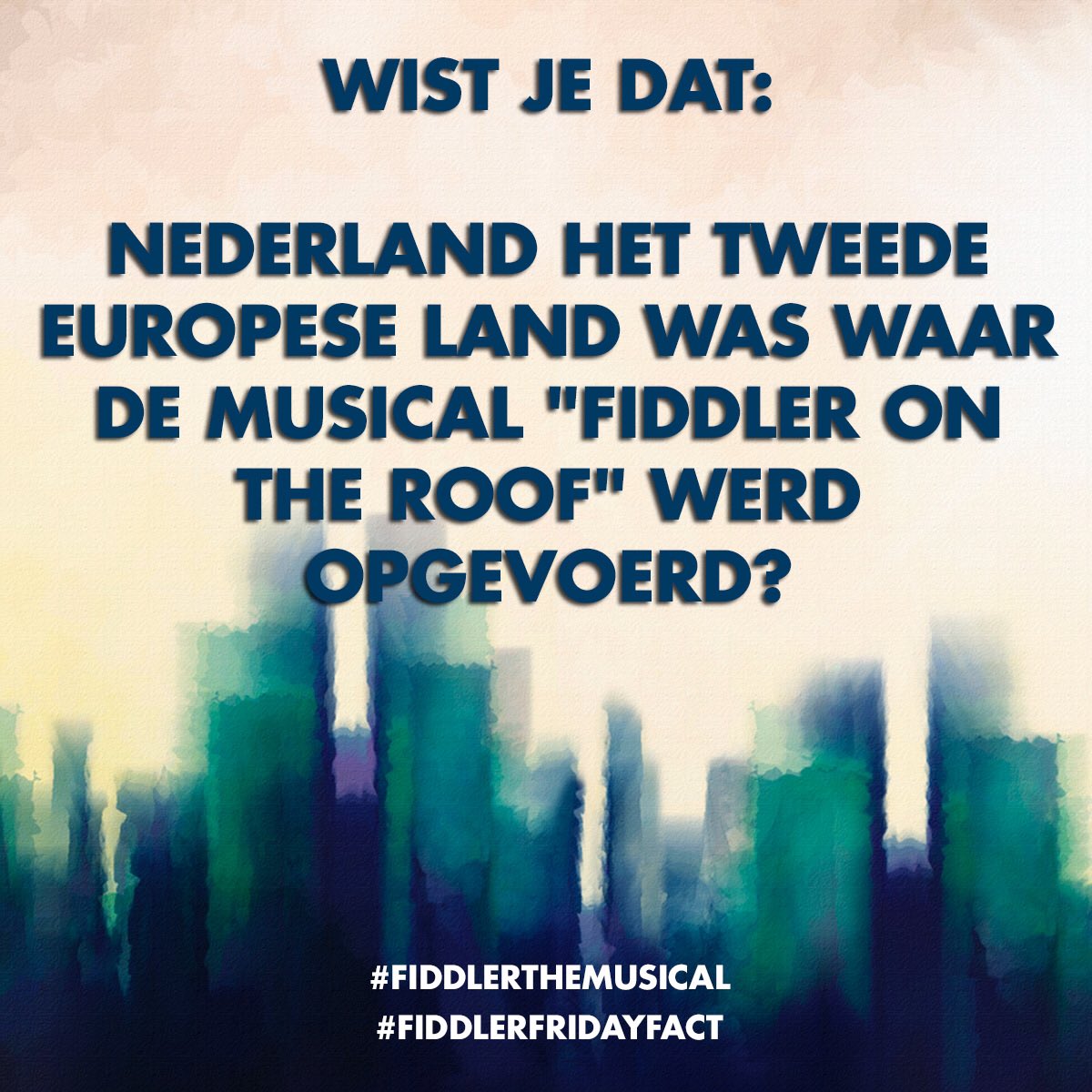 Fiddler_NL's tweet image. Het is vrijdag en dat betekent weer een Fiddler Friday Fact! #FiddlertheMusical #FiddlerFridayFact