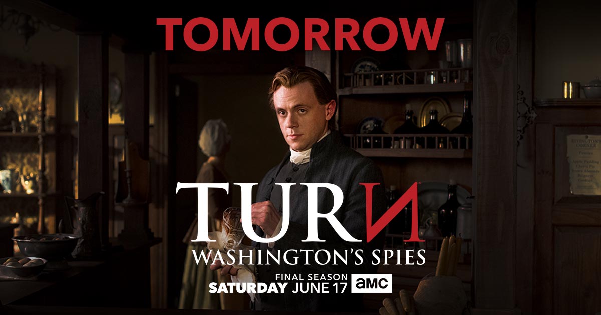 TurnAMC's tweet photo. Pay close attention. Season 4 of #TurnAMC premieres TOMORROW night at 9/8c. https://t.co/6Obwj8xq5f