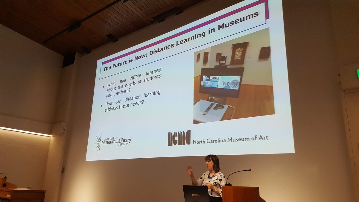 OxfordCultural's tweet photo. All the way from @ncartmuseum @harrell_art talking about distance learning and the learners of the future #DLNET https://t.co/pd2EL7bgGa