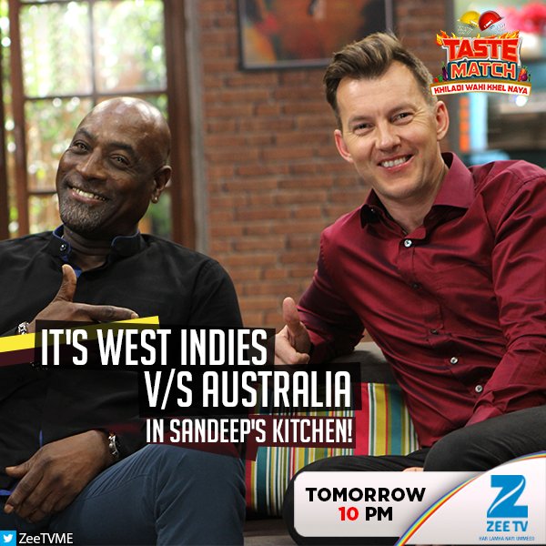 ZeeTVME's tweet photo. #SandeepPatil expects 2 cricket Mavericks for dinner!
Hold your breaths for @ivivianrichards & @BrettLee_58 on #TasteMatch tomorrow at 10 PM https://t.co/kVp9HvMydN