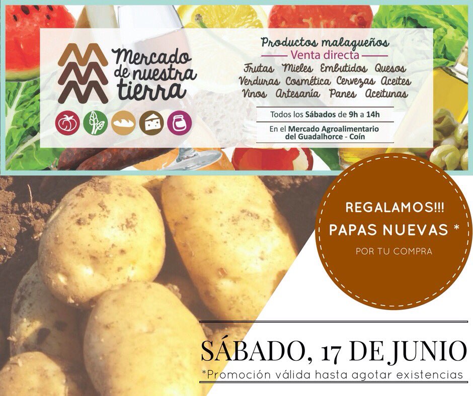 Remealsurdelsur's tweet photo. Sobran motivos para acercarse mañana al Mercado de Nuestra Tierra en Mercado Agroalimentario dl Guadalhorce  en Coín. Abierto de 9 a 14 h https://t.co/e0TkSTn7RA