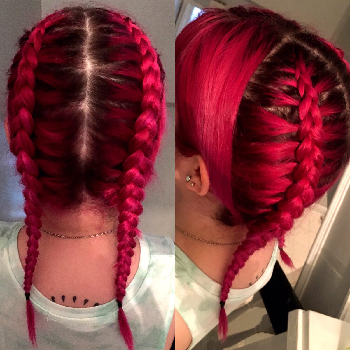 TheRealAngieV's tweet photo. Channelling my inner @gwenstefani circa #returnofsaturn @nodoubt vibes thx to #arden at @LeesaBerryHair @KluteHair #cornrows https://t.co/2W89ImSne4