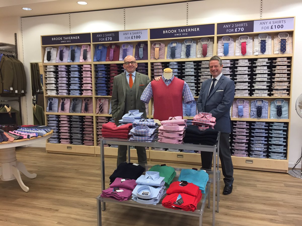 The new Brook Taverner Store at 34 Academy St #Inverness is spacious &amp; contemporary #quality #menswear #harristweed