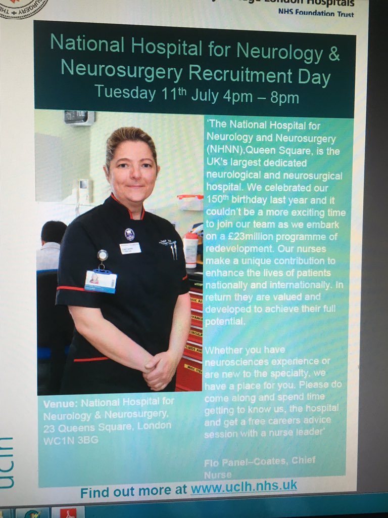 Love nursing? Inspired by Neuroscience and value an employer who cares about you? Check out our open day for nurses in 3 weeks time !