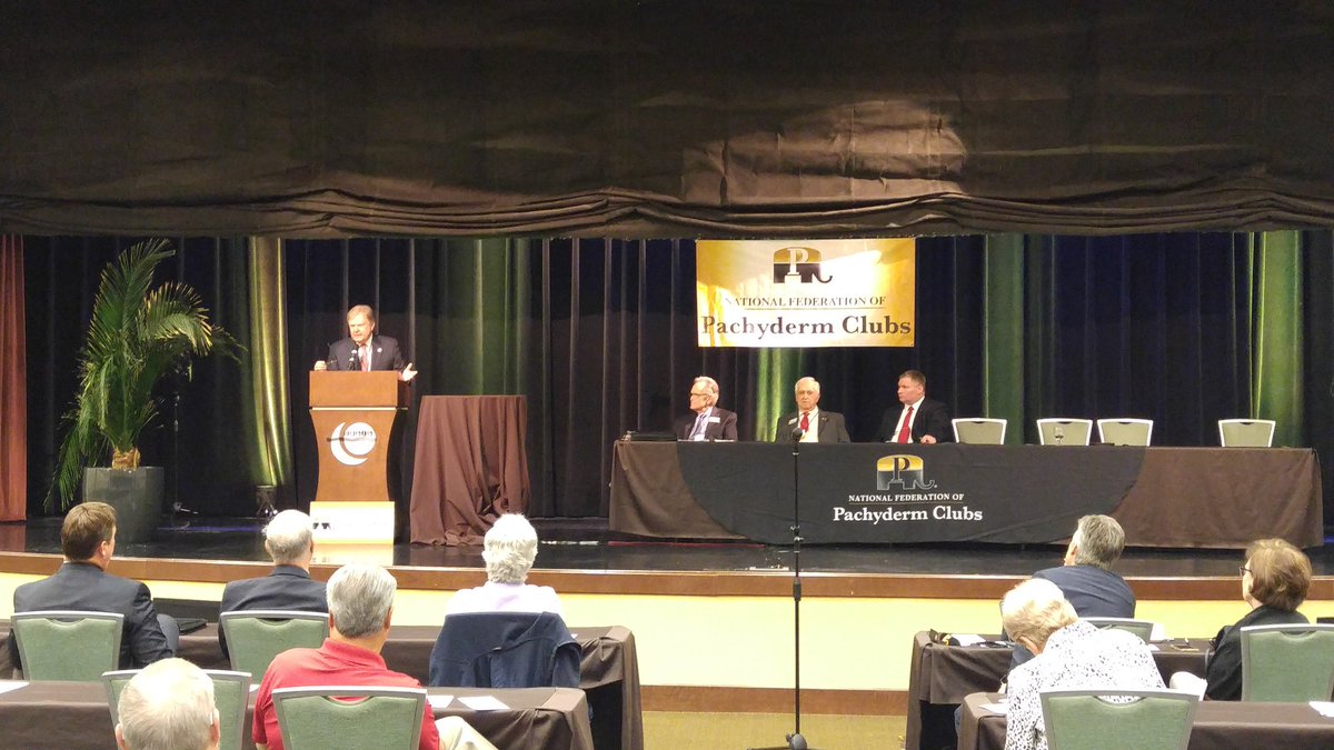 RNC Committeeman Gordon Kinne addressing the National Pachyderm 50th Jubilee. #pachy50