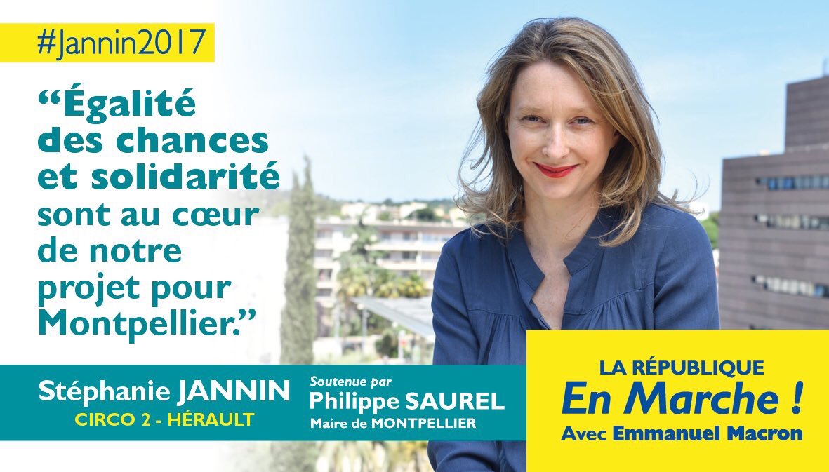 N'oubliez pas de voter Dimanche 18 juin #circo3402 #Jannin2017 #la candidate qui représentera et défendra Montpellier @saurel2014
