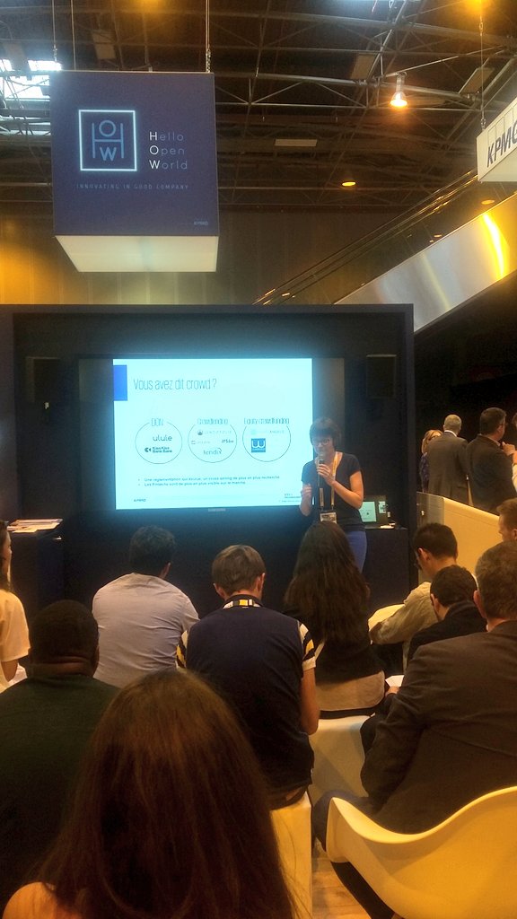 KPMGInnoLab's tweet photo. M.Lebrat @KPMG_France La viralité du projet de #crowdfunding se crée via le réseau, il faut se préparer! #startup #HelloOpenWorld #VivaTech https://t.co/B748LpbOxR