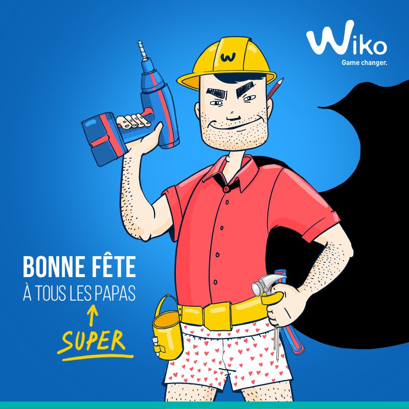 WikoMobile's tweet image. Vous aussi, votre père se prend pour un héros quand il a fini de monter son meuble ? C’est sa fête, l’occasion d’honorer ça ! #FêteDesPères