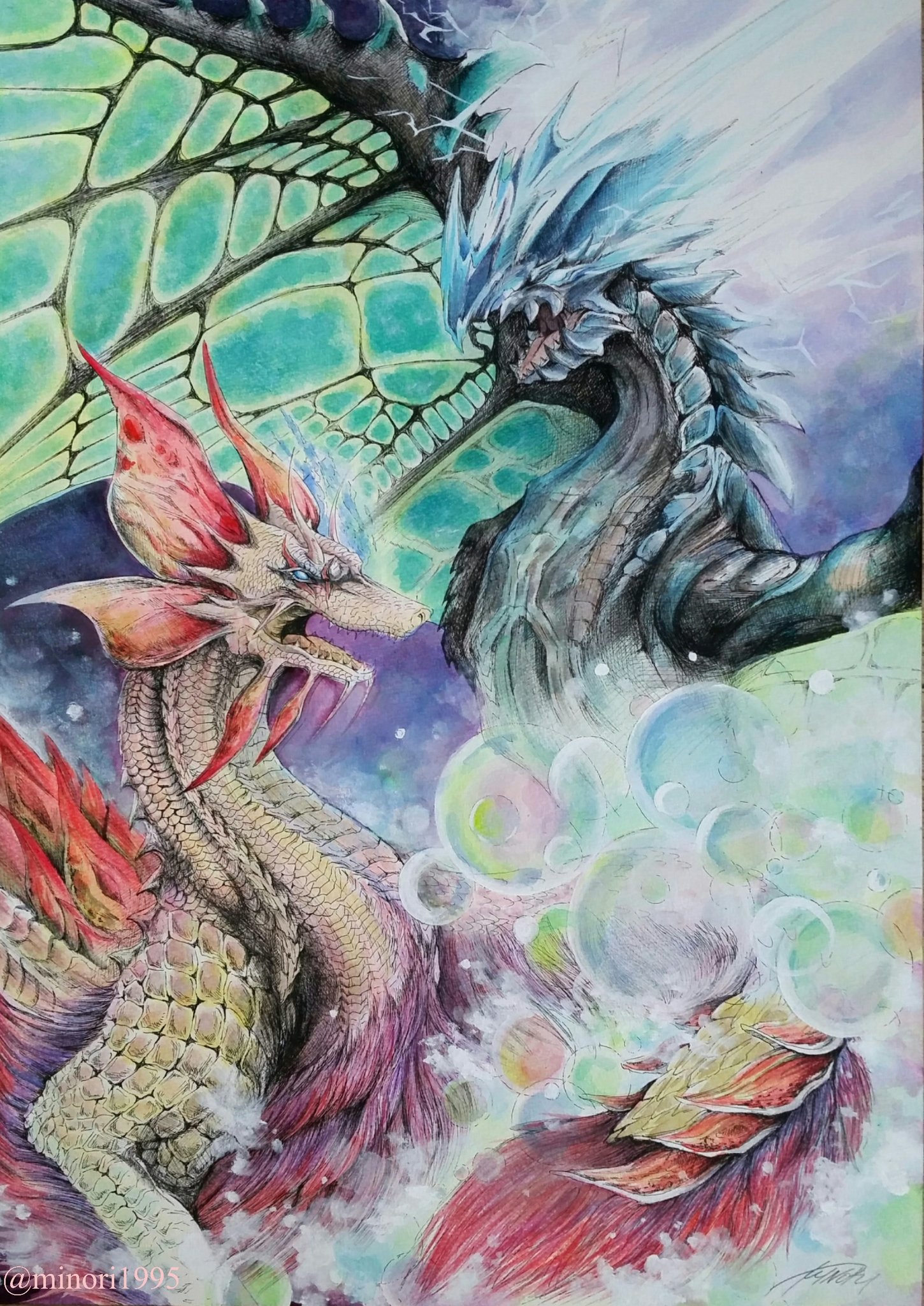 Minori 頂きに立つ者へ 天眼タマミツネ 青電主ライゼクス Mh頂上大会 Monsterhunter モンハン Mhworld Mhxx T Co Dfucragcsu Twitter