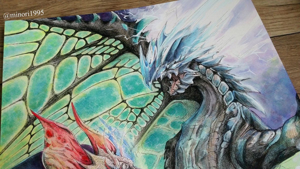 Minori No Twitter 頂きに立つ者へ 天眼タマミツネ 青電主ライゼクス Mh頂上大会 Monsterhunter モンハン Mhworld Mhxx