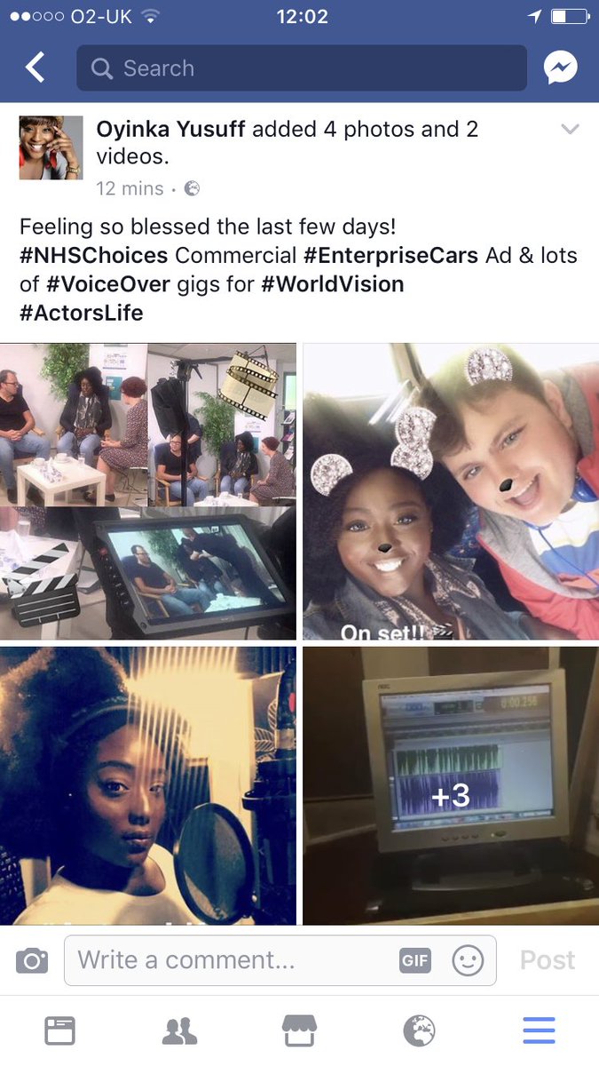 OyinkaYusuff's tweet photo. Feeling so blessed the last few days!
#NHSChoices Commercial #EnterpriseCars Ad & lots of #VoiceOver gigs for #WorldVision
#ActorsLife https://t.co/ZLvck4BUAI