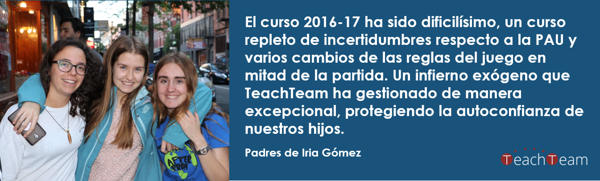 teach_team's tweet photo. Después del curso de este año, no podemos dejar de compartir las impresiones de los padres que han sufrido las dificultades con nosotros. :) https://t.co/LqYMWJrpWS