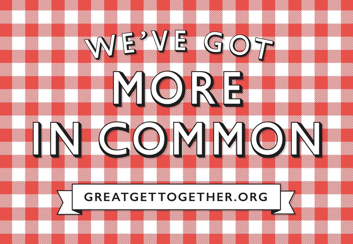 #MoreInCommon We're taking part of the #GreatGetTogether this weekend!