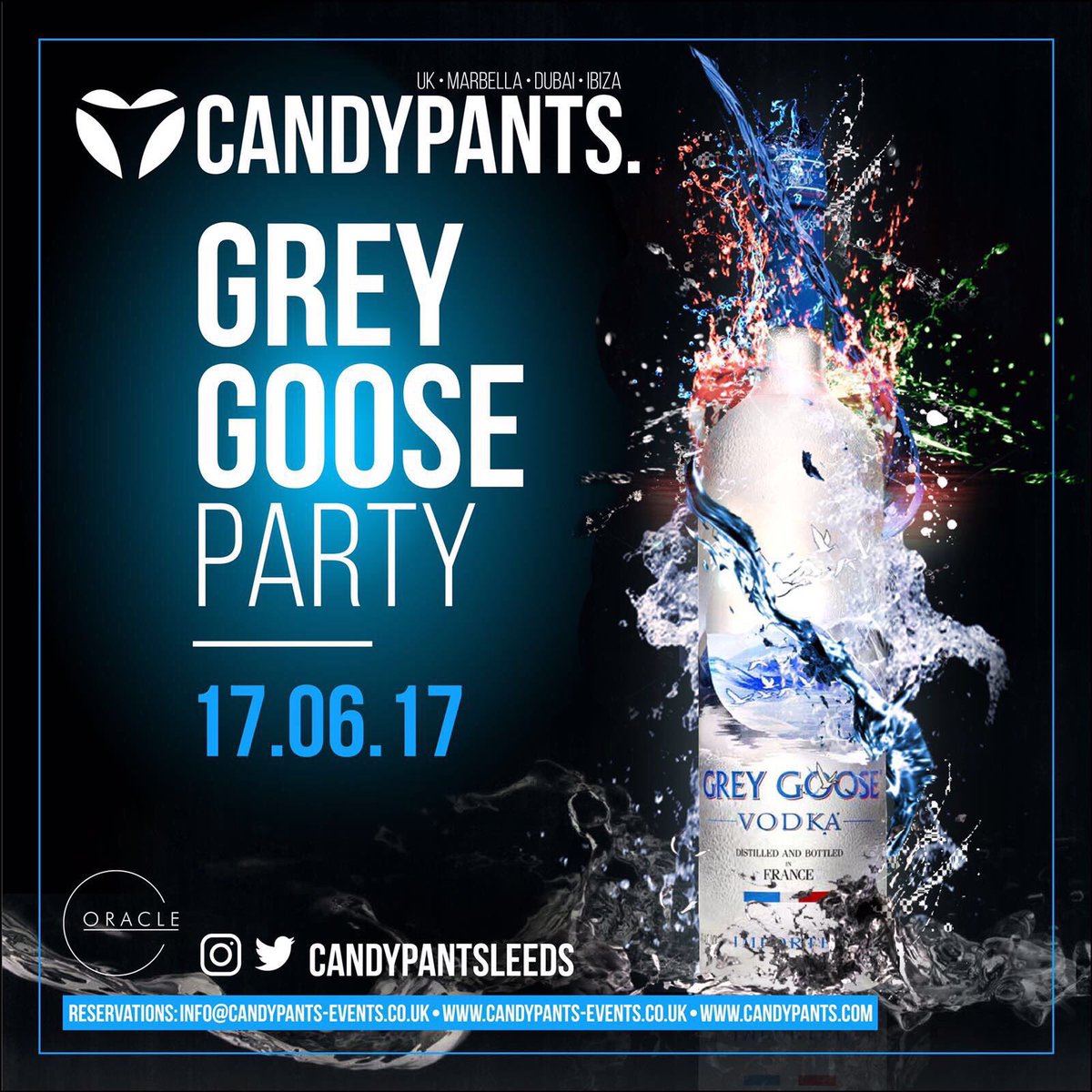 CandypantsLeeds's tweet photo. Very limited tables left @OracleLeeds for our @GreyGooseUK Party with @SyncstylesTheDJ & @liamchadney #Leeds #Saturday #FunVIP β€οΈππ https://t.co/IR9Wq7EqcP