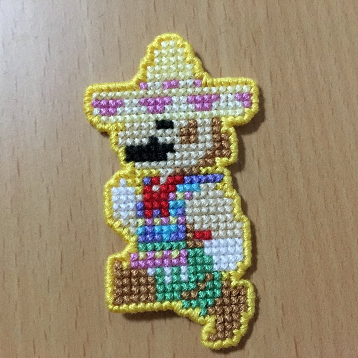ぽてこ 民族衣装マリオのドット絵が好きすぎて作りました 8bit Shugei クロスステッチ マリオオデッセイ