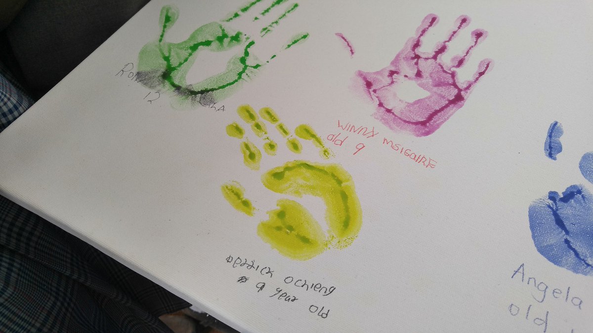 PlanKenya's tweet photo. #DAC2017 is enjoyable. Children leaving their prints after learning about #SDGs4Children @PlanRESA @PlanGlobal @MTotoNews @SaveChildren_KE https://t.co/UGZ6lT0oEX