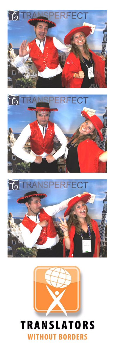 Across_Systems's tweet photo. Lena and Christian donated their smile for a good cause at the @TranslatorsWB booth! #TransPerfectSmiles #LocWord34 https://t.co/gdkqc1j8Wr