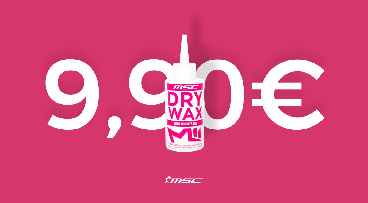 mscbikes's tweet photo. Nuevo lubricante de cera MSC para la cadena. Perfecto para condiciones secas y terrenos con mucho polvo #Ciclismo #MSCBikes https://t.co/vgQEvn6eyH