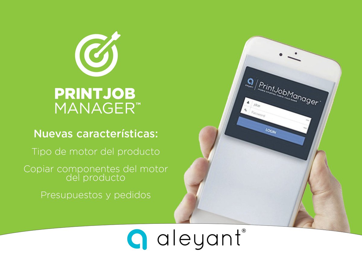 aleyant_es's tweet image. #PrintJobManager, nuestro sistema de gestión de presupuestos y producción, incorpora nuevas características. bit.ly/2sA3eRL