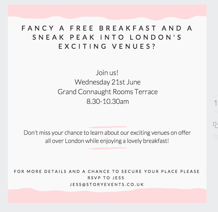 VenueSearchLDN's tweet photo. Join Venue Search London and Story Events!!! RSVP to secure your place now! #freevenuefinding #londonvenues #eventprofs https://t.co/2jDfMX33HC