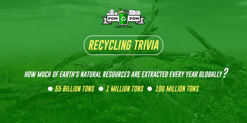 pompomrecycling's tweet photo. We don't realize, but our overconsumption is increasingly depleting our natural resources. Can you estimate the horrific extent of it? https://t.co/uh9OaBM5M2