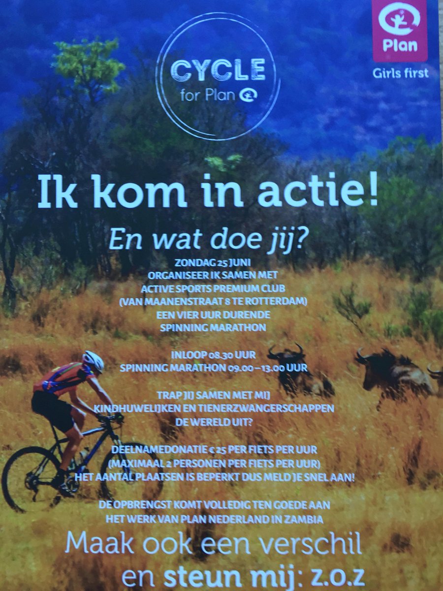 mvandec's tweet photo. Mooi artikel over mijn fietsavontuur #CycleforPlan #Zambia Fiets jij zondag 25 juni tussen 08.30 en 13.30 uur mee tegen #kindhuwelijken? https://t.co/rmqJ8fHiy4