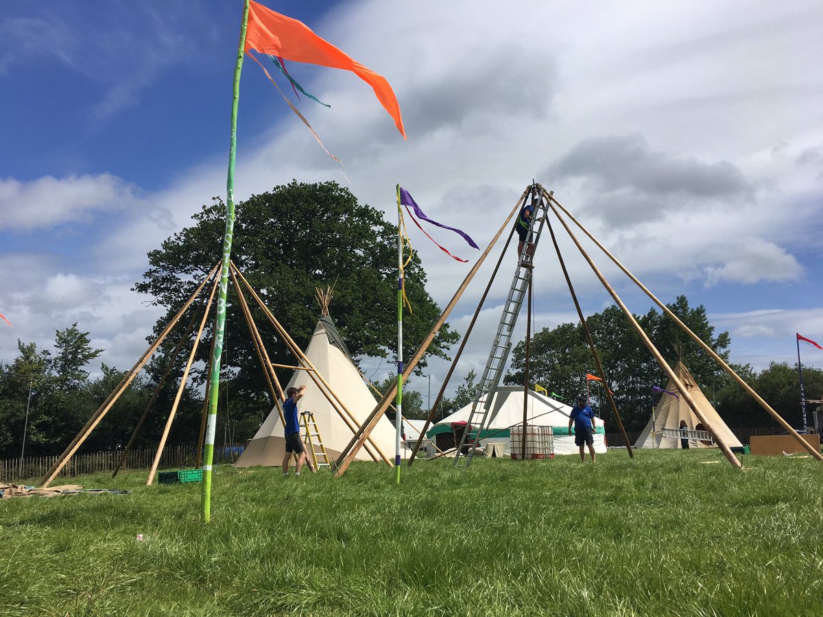 theworldweare's tweet photo. .@candlelightcine stage at .@GlastoFest is ready to go at #AncientFutures in the #TipiField. Come and find us!! #waterprotectors https://t.co/bU2QcDvjuR