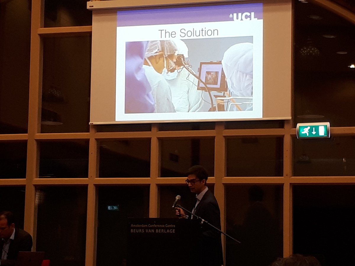 Vosdanielle's tweet photo. New use of #augmented #reality to guide #surgery in Gaza from Beirut by M.J. Greenfield @ucl. #ESSR2017 https://t.co/axje3QK5WM
