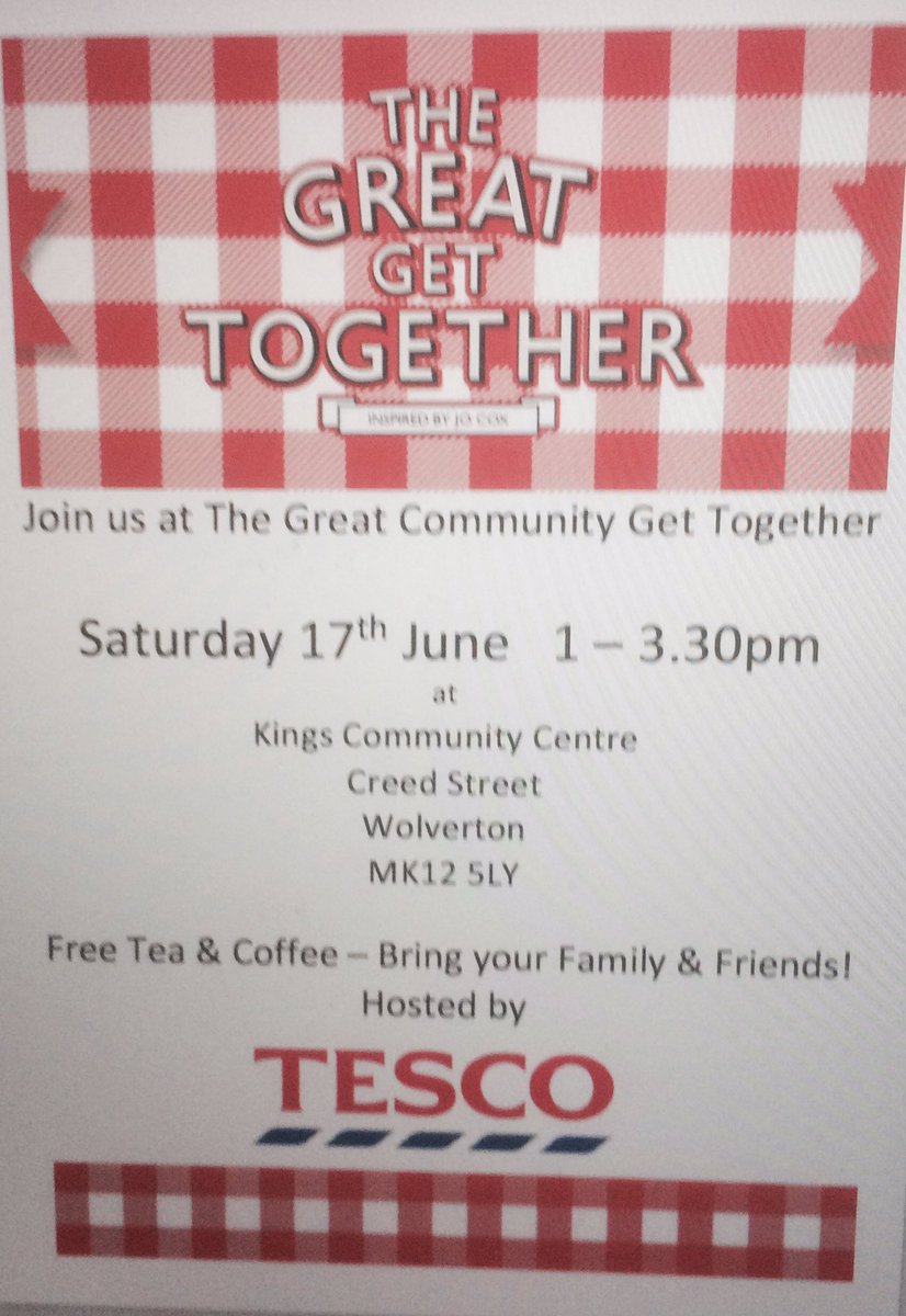<a href="/tesconews/">Tesco News</a> Our <a href="/great_together/">Great Get Together</a> Community event is being held in #MiltonKeynes on Saturday 17th June.
