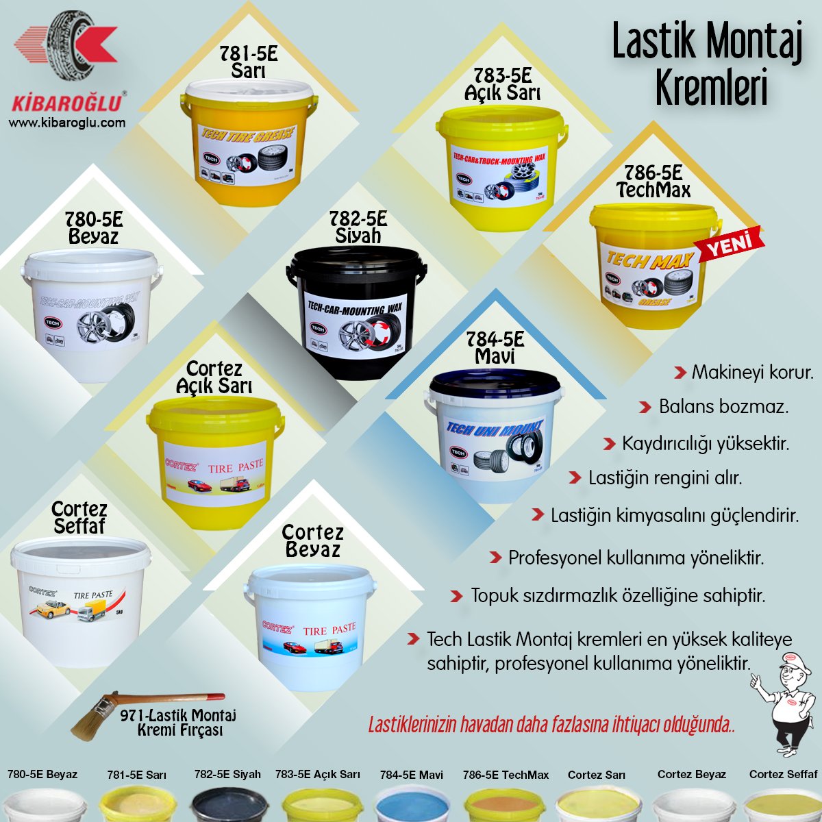 KIBAROGLULASTIK's tweet photo. LASTİK MONTAJ KREMLERİ. #kibaroglu #kibaroglulastik #montajkremleri #lastikmontajkremi #tech #cortez #lastiktamirmalzemeleri https://t.co/v0E0hRvBgi
