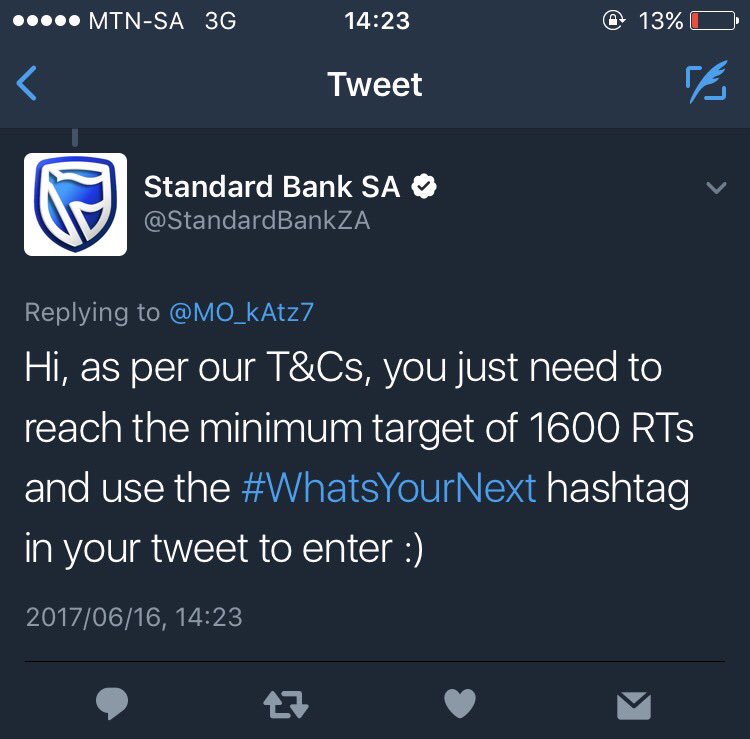 MO_kAtz7's tweet photo. Yo guys, please help a nigga reach 1600 retweets so that @StandardBankZA can help me pay my fees to graduate😭😭 #WhatsYourNext https://t.co/iqKiwc8H1c