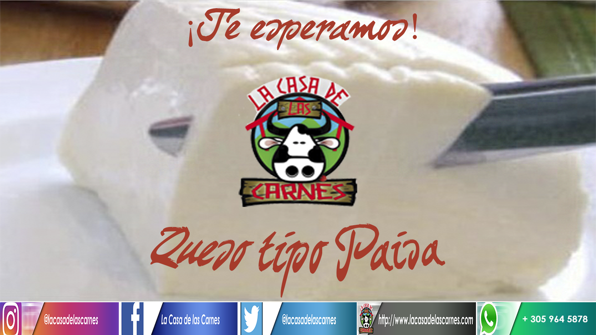 Lacasadelascarn's tweet photo. ...hmm Acompaña tus desayunos con Queso tipo Paisa... ¡te esperamos!
#QuesoPaisa #miami #variedadenquesos #lacasadelascarnes #miamiFlorida https://t.co/Xxo98bbc2C