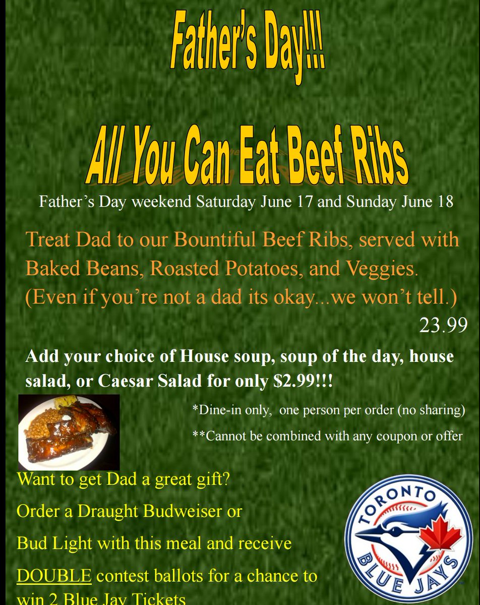 StThomasRH's tweet photo. Plan to spend Father's day at The Roadhouse. https://t.co/Ike8lAEtx5