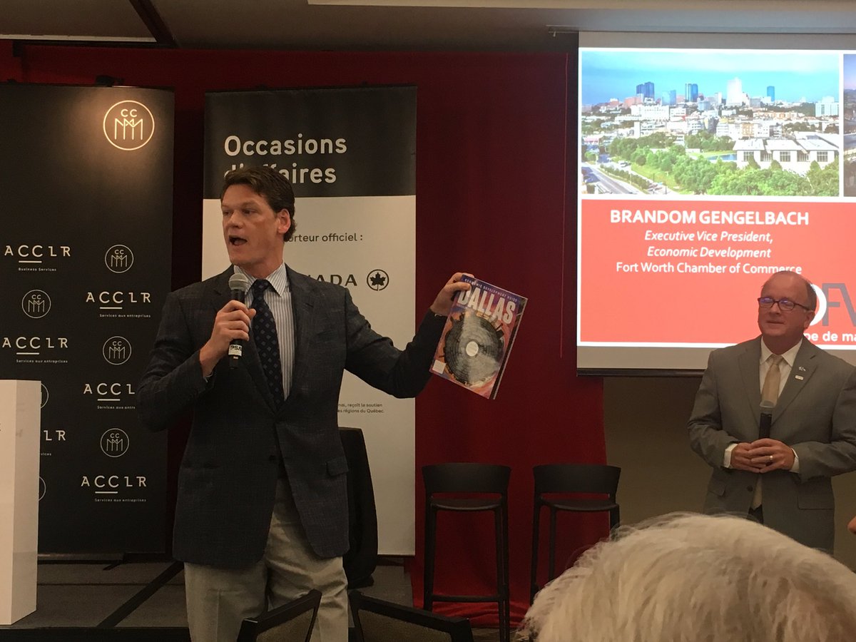 johnackermanIII's tweet photo. Brandom Gengelbach & Mike Rosa tell the business story of the #DFW metro region- fastest growing in U.S., #1 for business #DFWCanada2017 https://t.co/xevfl3VzjG