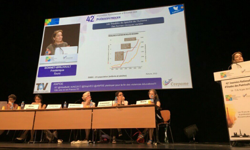 ANPDE's tweet photo. #anpde #jne2017: Pr Bonnet-Brilhaut: Quelles nouveautés dans les neurosciences concernant l'autisme?? https://t.co/AQYUpP6AAV