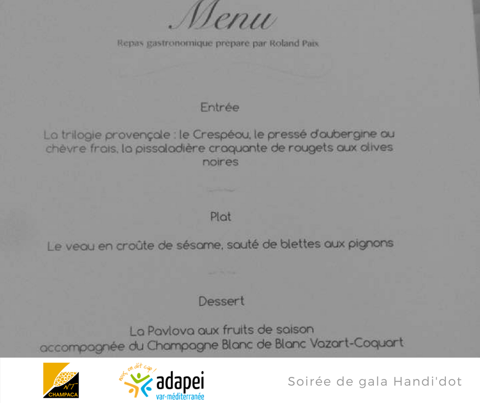 NTChampaca's tweet photo. Hier, les participants à la soirée gala #Handidot en ont pris plein la vue et les papilles ! #RolandPaixTraiteur #champagne @VazartCoquart 🍾 https://t.co/X7bNqPMldC